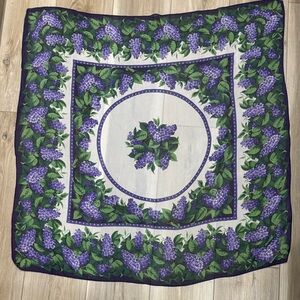 Floral Purple and Green Scarf